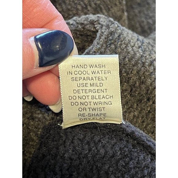 Christopher Banks Crochet Tight Knit Sweater Big Button Cardigan Size Medium - Picture 12 of 12